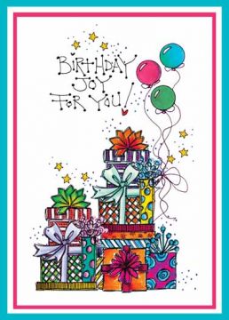 Balloons Present Stack Card